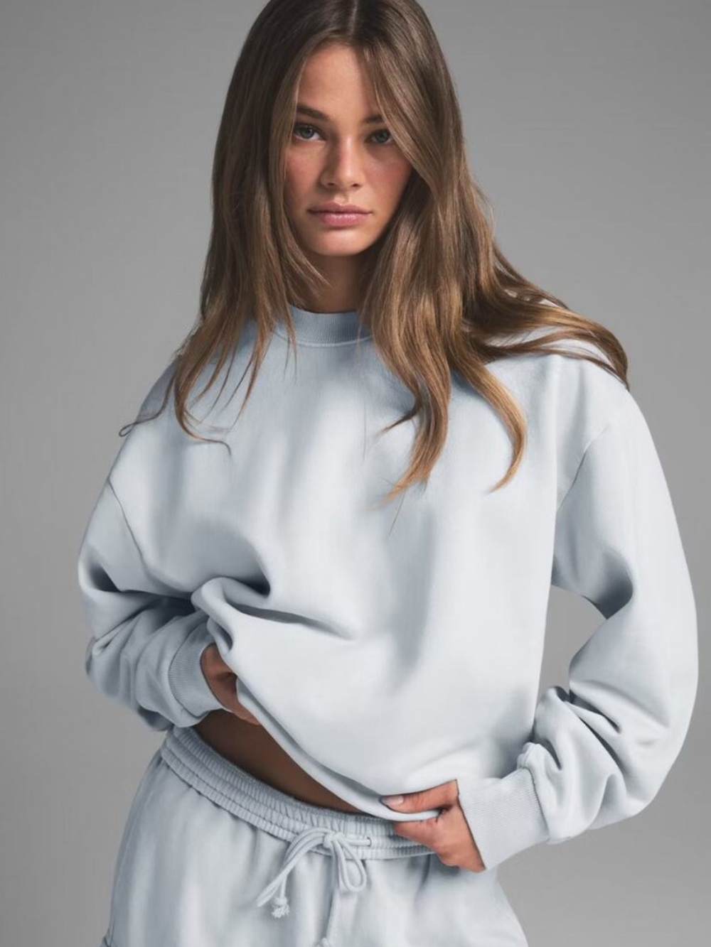 SKIMS Pale Blue Crewneck Sweatshirt